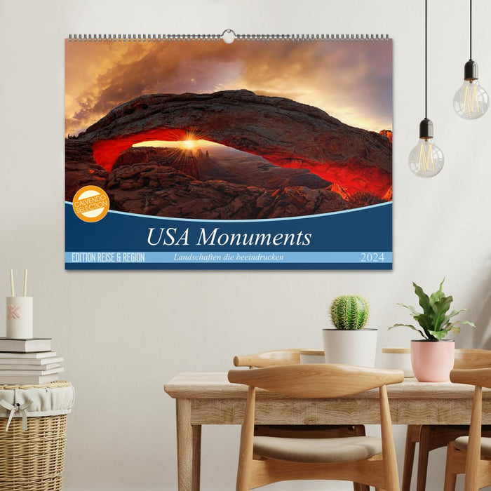 USA Monuments - landscapes that impress (CALVENDO wall calendar 2024) 