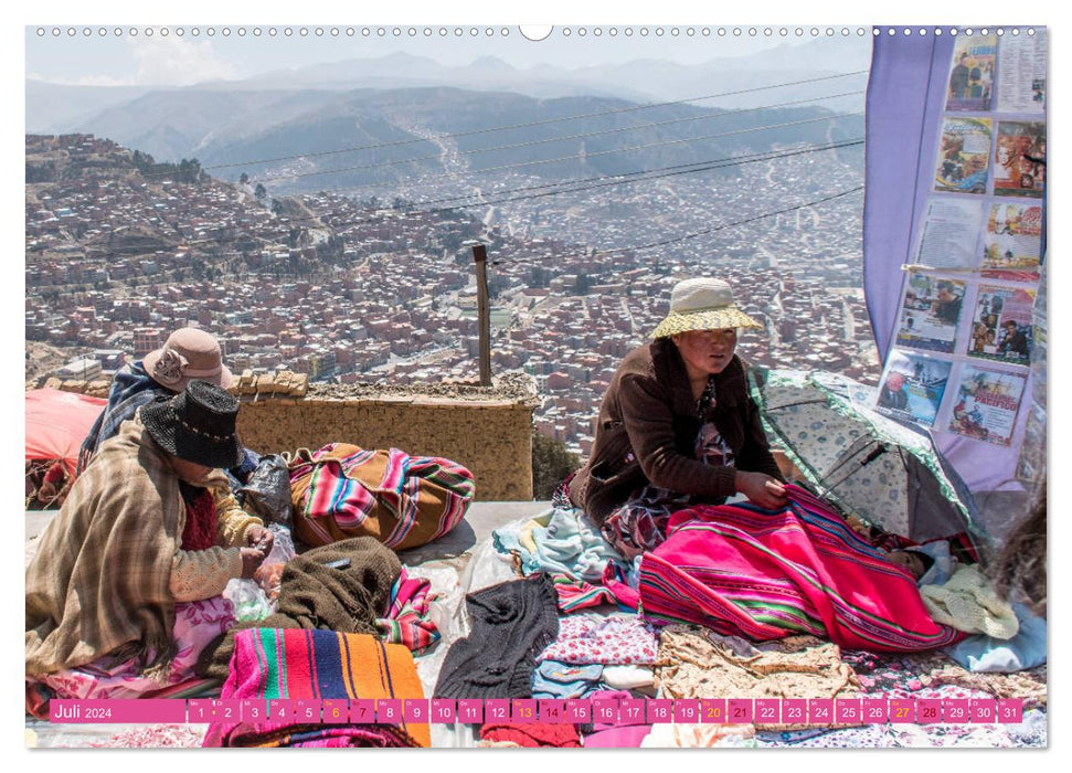 Farbenfrohes Bolivien (CALVENDO Premium Wandkalender 2024)
