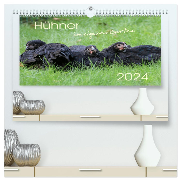 Hühner im eigenen Garten (CALVENDO Premium Wandkalender 2024)