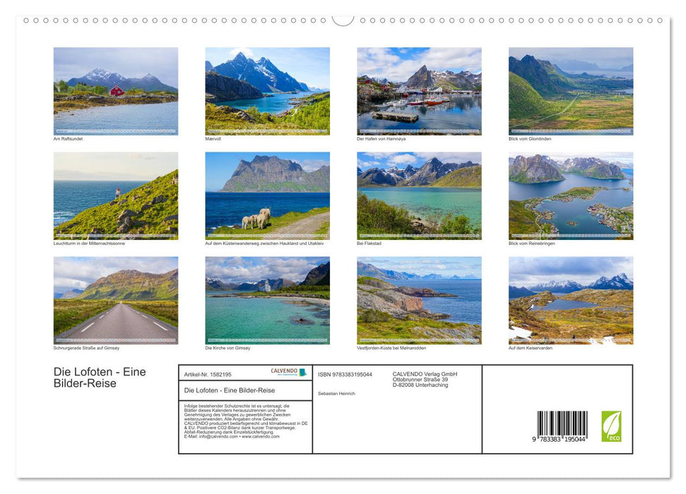 Die Lofoten - Eine Bilder-Reise (CALVENDO Premium Wandkalender 2024)