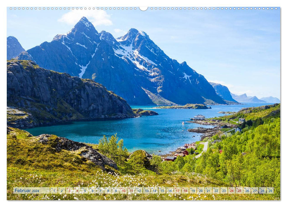 Les Lofoten - Un voyage en images (Calvendo Premium Wall Calendar 2024) 