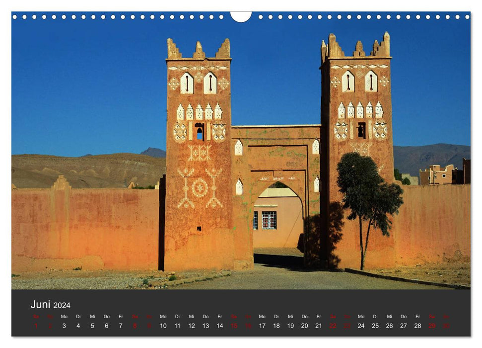 Le Maroc dans une débauche de couleurs (Calendrier mural CALVENDO 2024) 