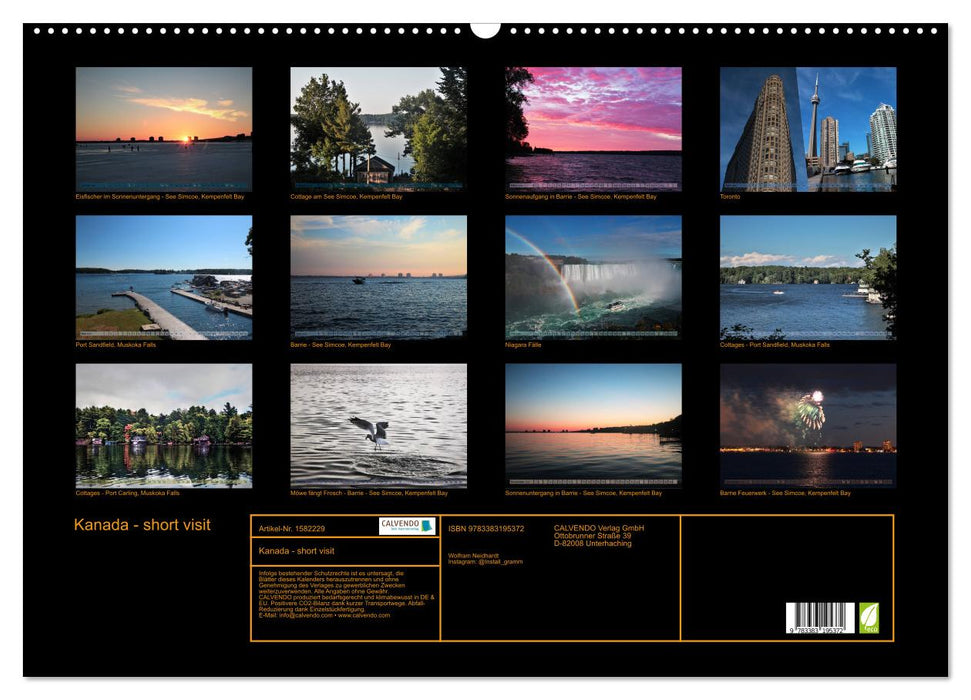 Canada - short visit (CALVENDO wall calendar 2024) 