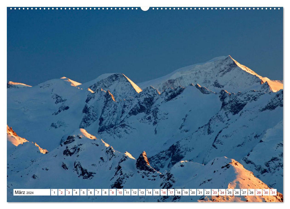 Alpenglow in the mountains in Salzburger Land (CALVENDO wall calendar 2024) 