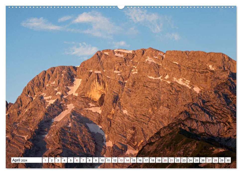Alpenglühen in den Bergen im Salzburger Land (CALVENDO Wandkalender 2024)
