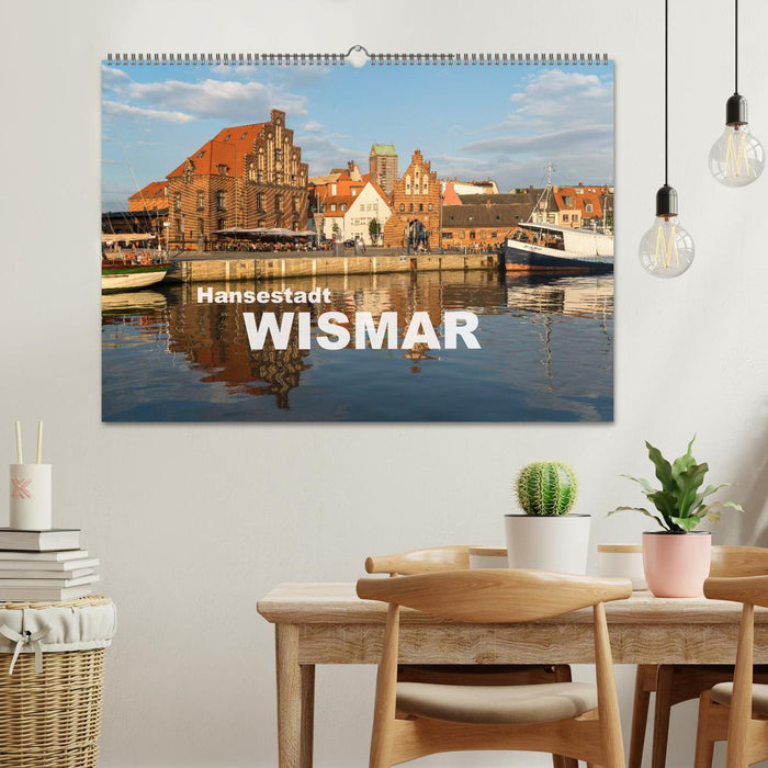 Ville hanséatique de Wismar (calendrier mural CALVENDO 2024) 