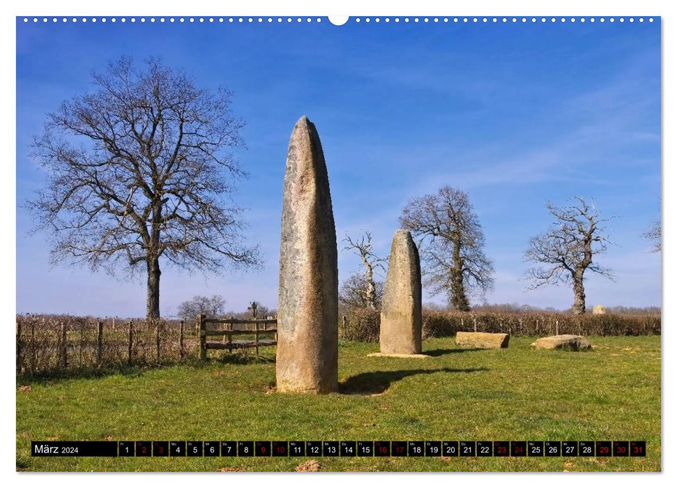 Dolmens and menhirs - megalithic culture in Europe (CALVENDO Premium Wall Calendar 2024) 