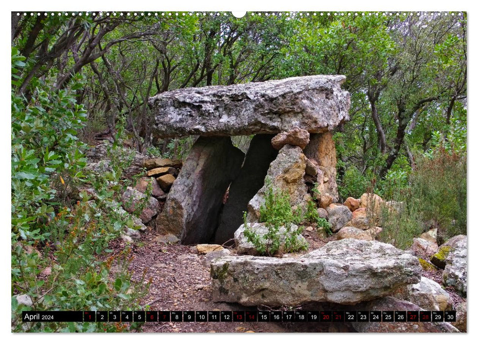 Dolmens and menhirs - megalithic culture in Europe (CALVENDO Premium Wall Calendar 2024) 