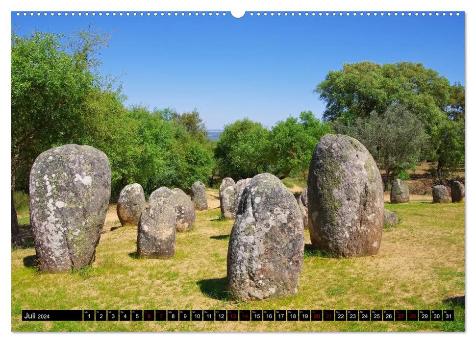 Dolmens and menhirs - megalithic culture in Europe (CALVENDO Premium Wall Calendar 2024) 