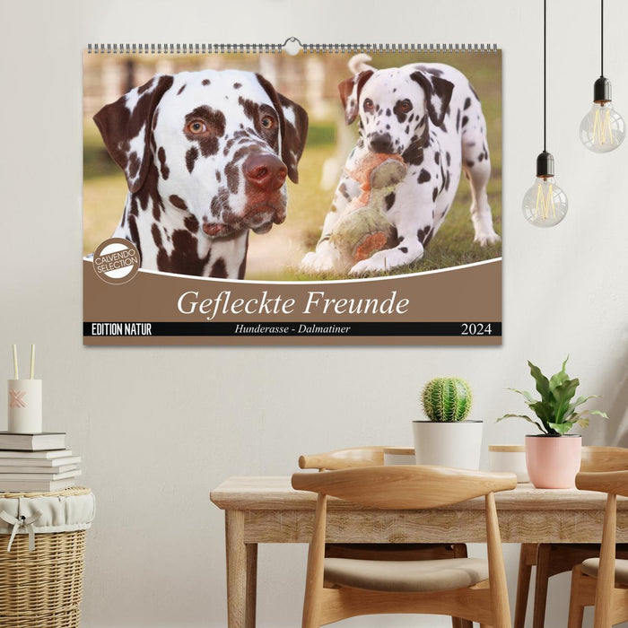 Spotted Friends - Dog Breed Dalmatian (CALVENDO Wall Calendar 2024) 