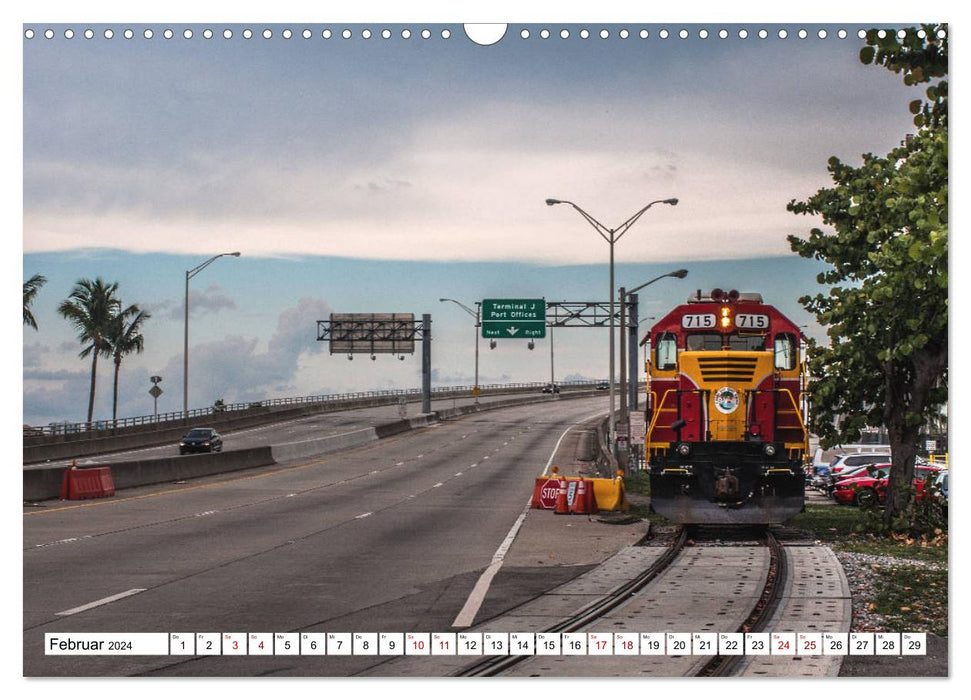 Chemins de fer en Amérique du Nord (calendrier mural CALVENDO 2024) 