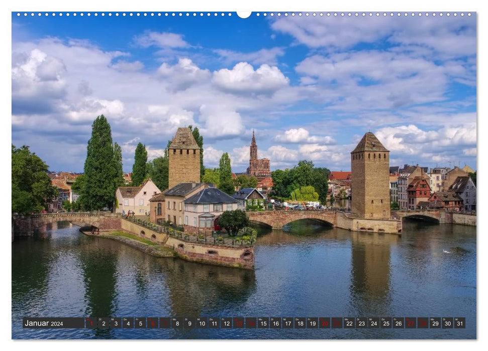 Alsace - Entre Rhin et Vosges (Calendrier mural CALVENDO Premium 2024) 