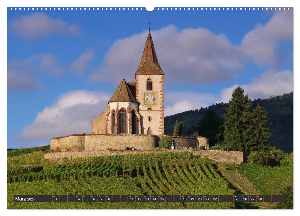 Alsace - Entre Rhin et Vosges (Calendrier mural CALVENDO Premium 2024) 