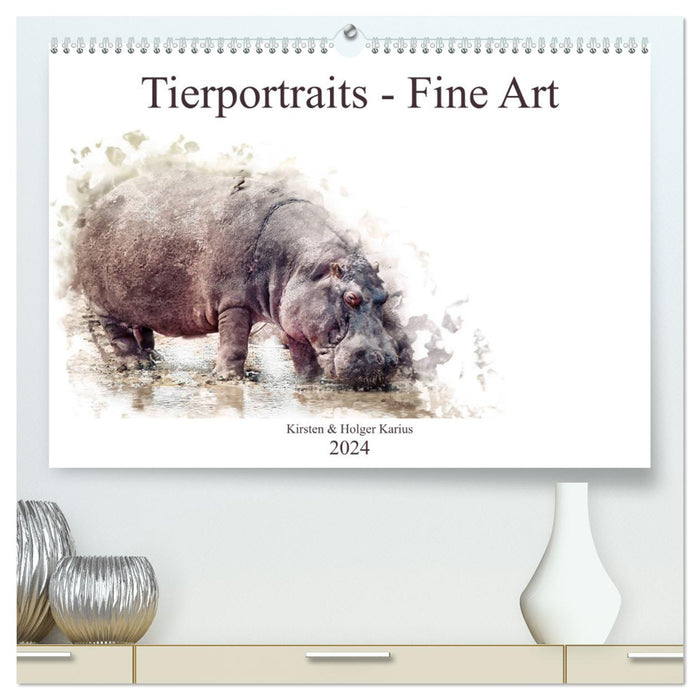 Animal Portraits - Fine Art (CALVENDO Premium Wall Calendar 2024) 