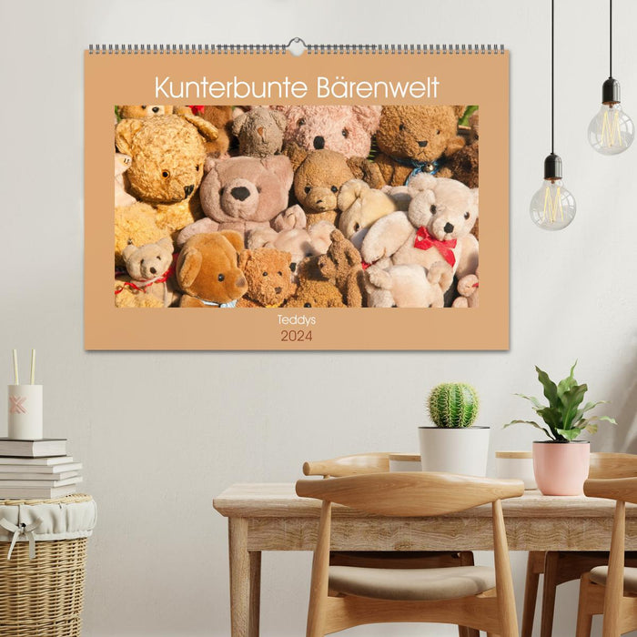 Kunterbunte Bärenwelt - Teddys (CALVENDO Wandkalender 2024)