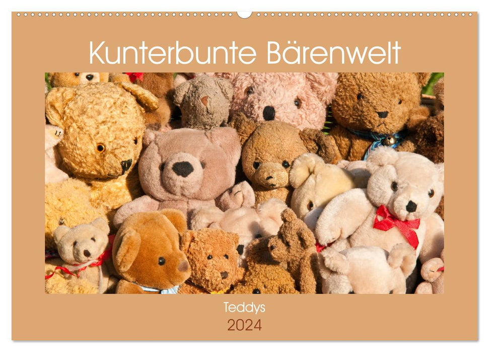 Colorful bear world - teddy bears (CALVENDO wall calendar 2024) 