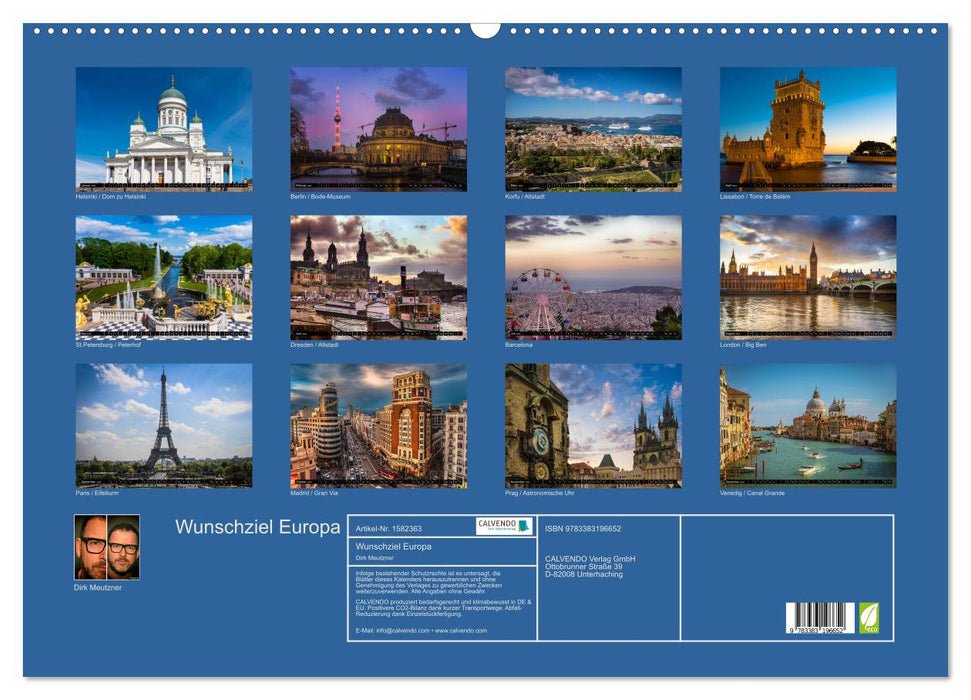 Desired destination Europe (CALVENDO wall calendar 2024) 