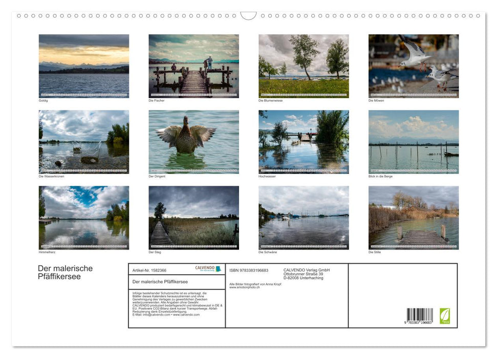 The picturesque Pfäffikersee (CALVENDO wall calendar 2024) 