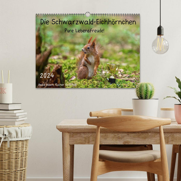 The Black Forest Squirrels (CALVENDO Wall Calendar 2024) 