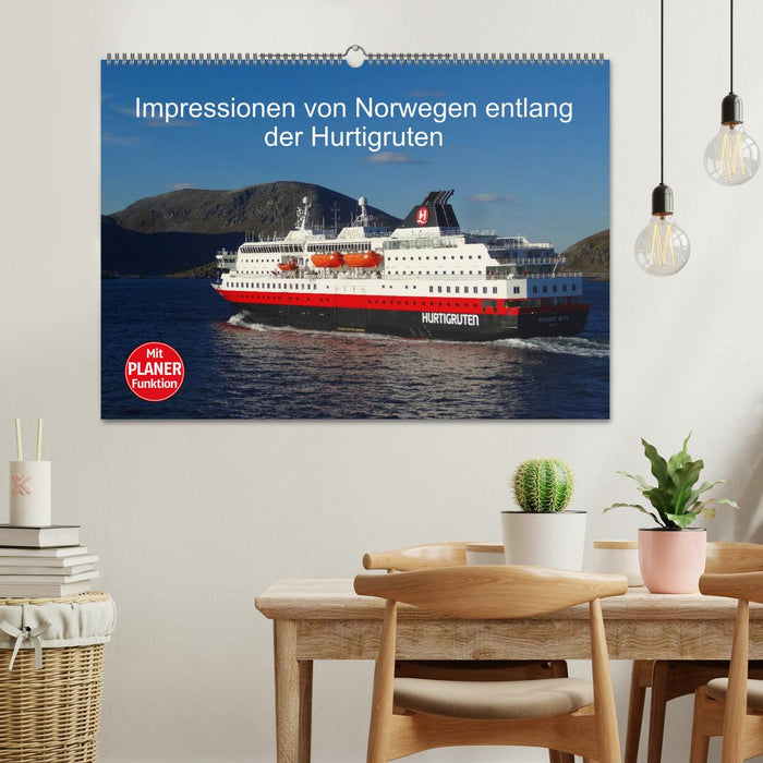 Impressions de Norvège le long du Hurtigruten (calendrier mural CALVENDO 2024) 