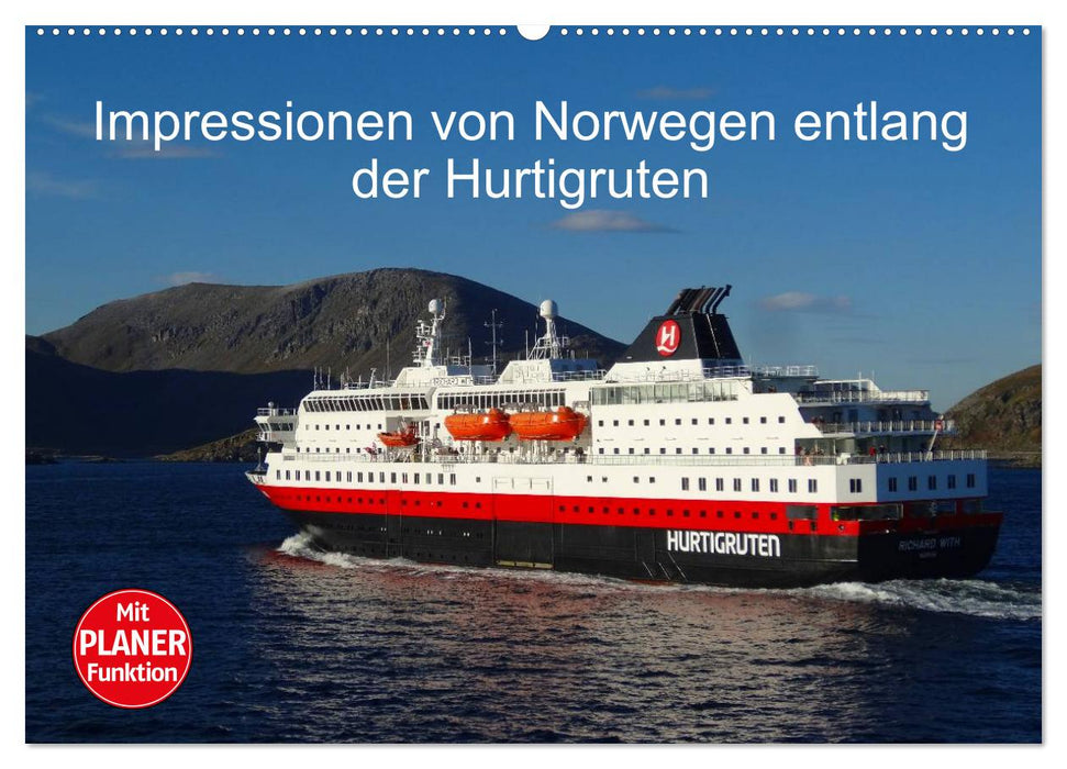 Impressions de Norvège le long du Hurtigruten (calendrier mural CALVENDO 2024) 