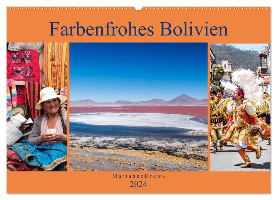 Farbenfrohes Bolivien (CALVENDO Wandkalender 2024)