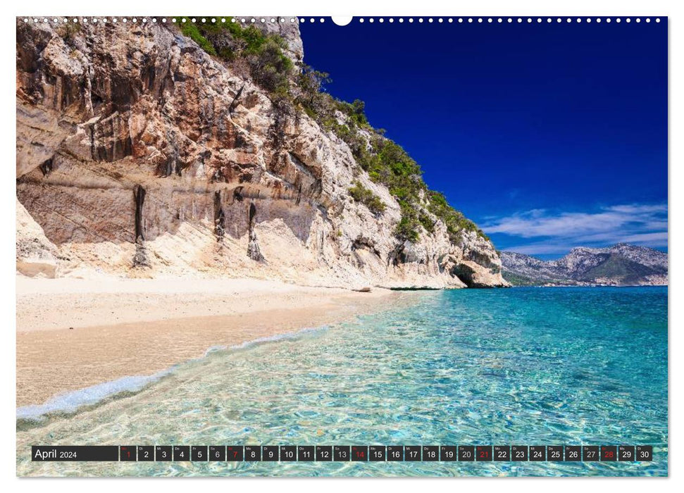 Sardaigne - plages de rêve sur la Méditerranée (calendrier mural CALVENDO 2024) 
