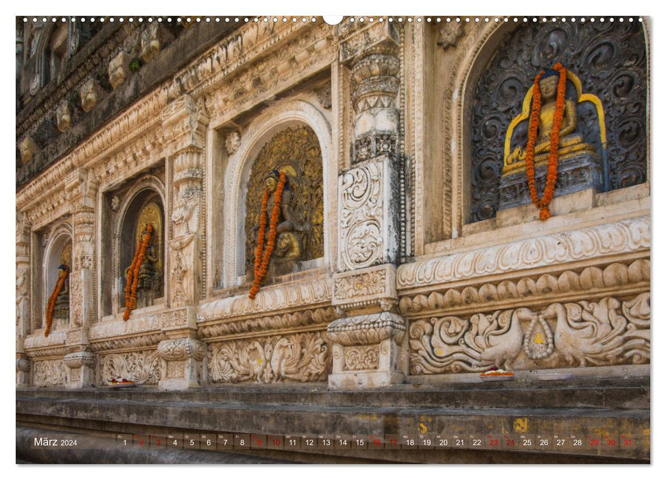 Mahabodhi – Der wichtigste buddhistische Tempel (CALVENDO Premium Wandkalender 2024)