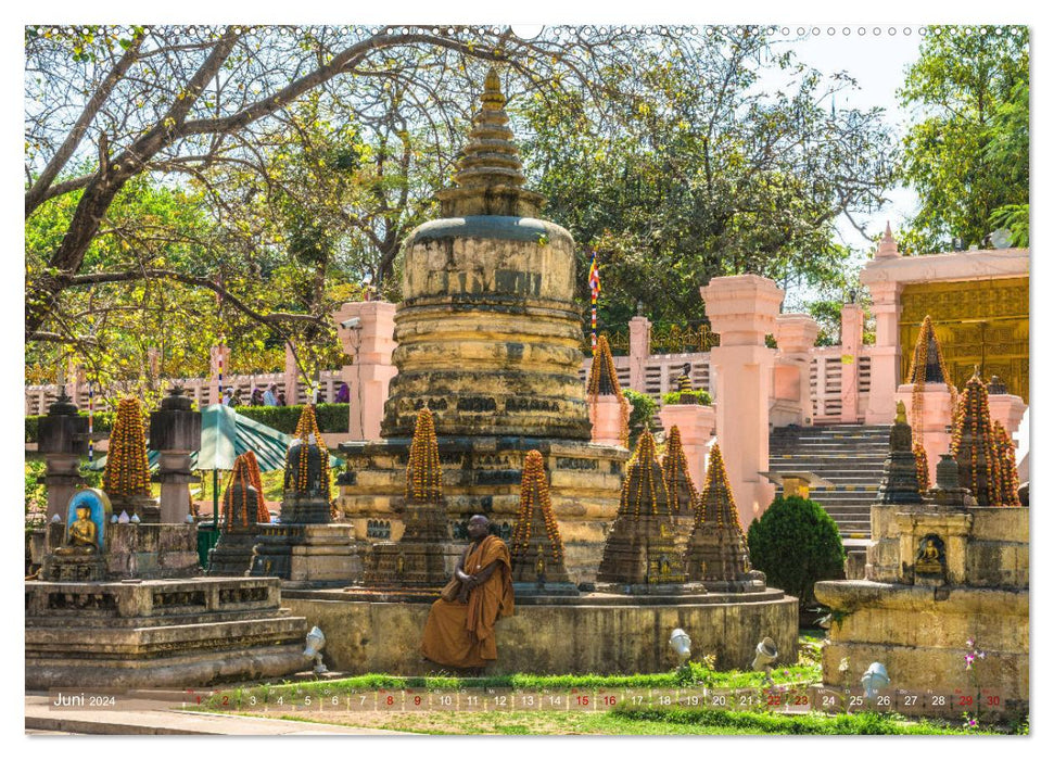 Mahabodhi – Der wichtigste buddhistische Tempel (CALVENDO Premium Wandkalender 2024)
