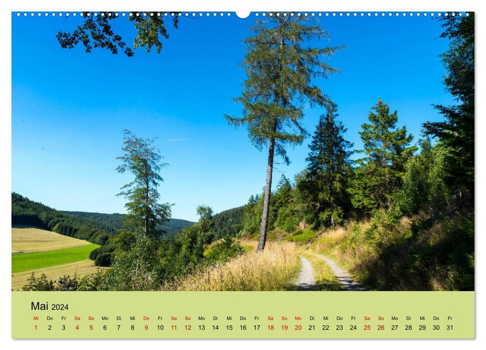 Pilgern im Waldecker Upland (CALVENDO Premium Wandkalender 2024)