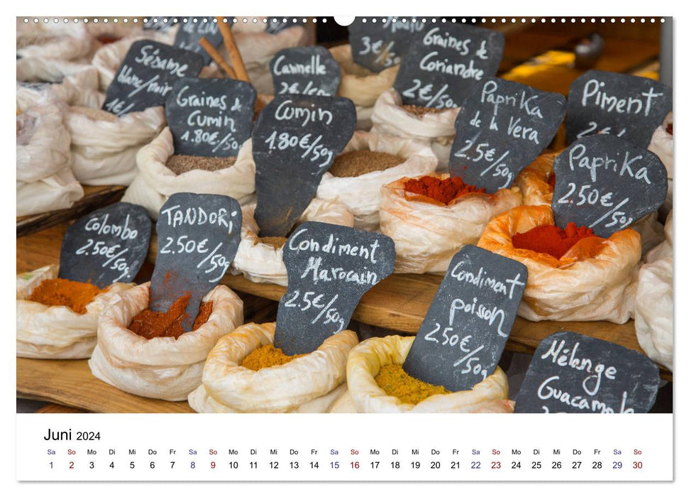 Marché hebdomadaire - Ein Rundgang über einen französischen Wochenmarkt (CALVENDO Premium Wandkalender 2024)