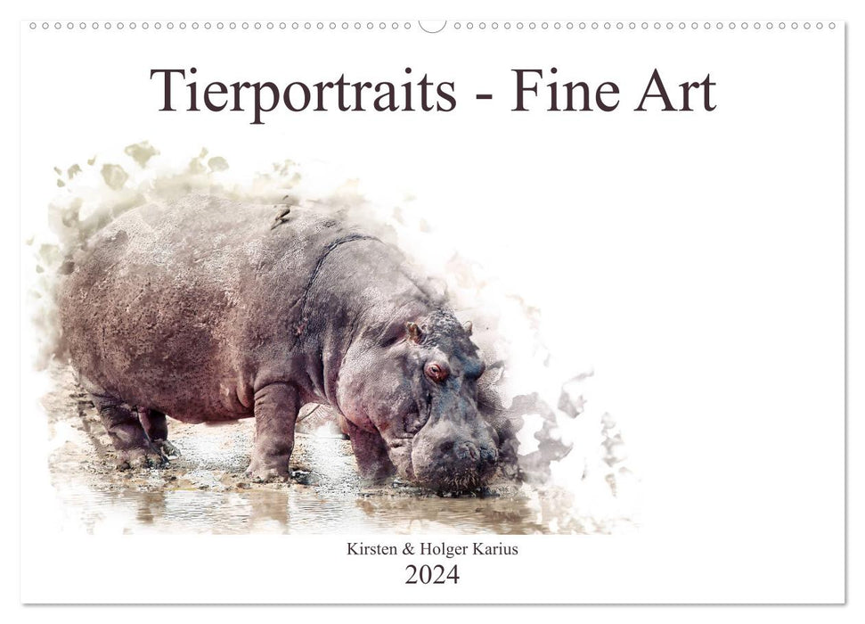 Tierportraits - Fine Art (CALVENDO Wandkalender 2024)