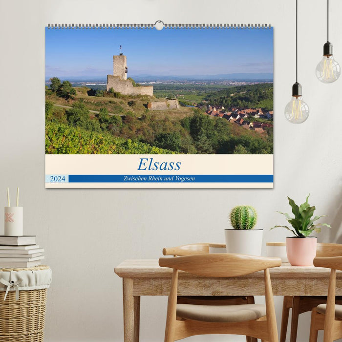 Alsace - Entre Rhin et Vosges (Calendrier mural CALVENDO 2024) 