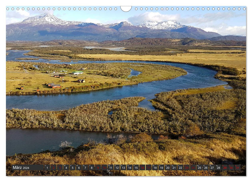 Patagonien - Parques Torres del Paine und Los Glaciares (CALVENDO Wandkalender 2024)