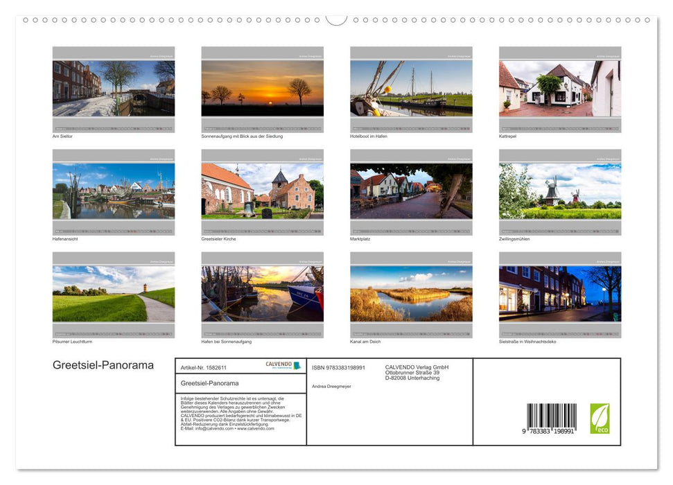Greetsiel-Panorama (CALVENDO Premium Wandkalender 2024)