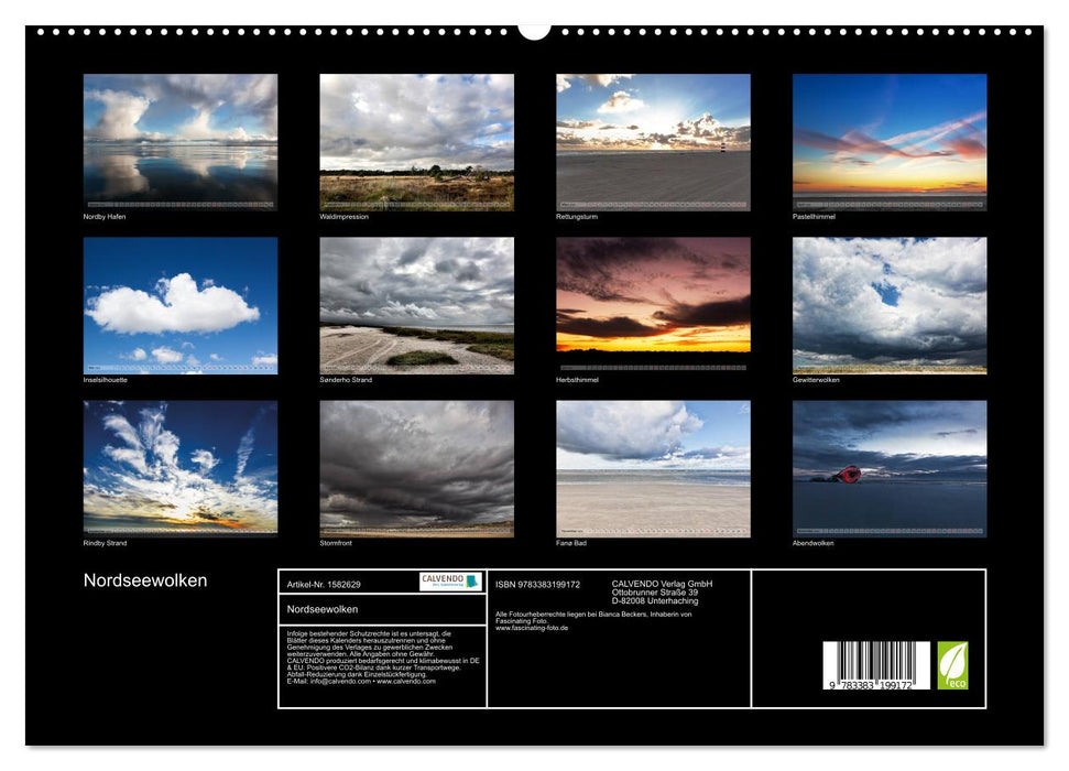 Nordseewolken (CALVENDO Premium Wandkalender 2024)