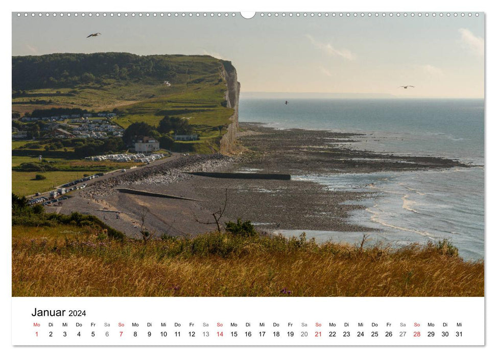 Küsten der Normandie und der Bretagne (CALVENDO Premium Wandkalender 2024)