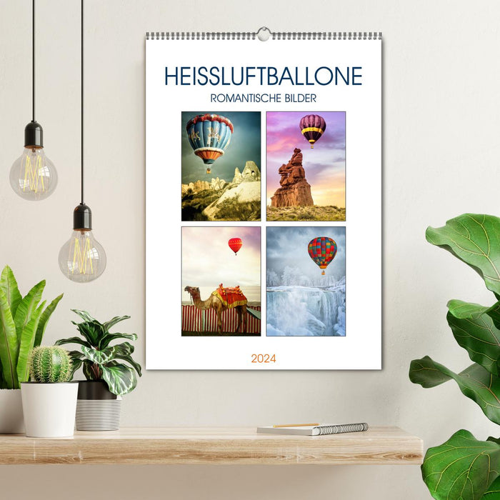 Heißluftballone - Romantische Bilder (CALVENDO Wandkalender 2024)