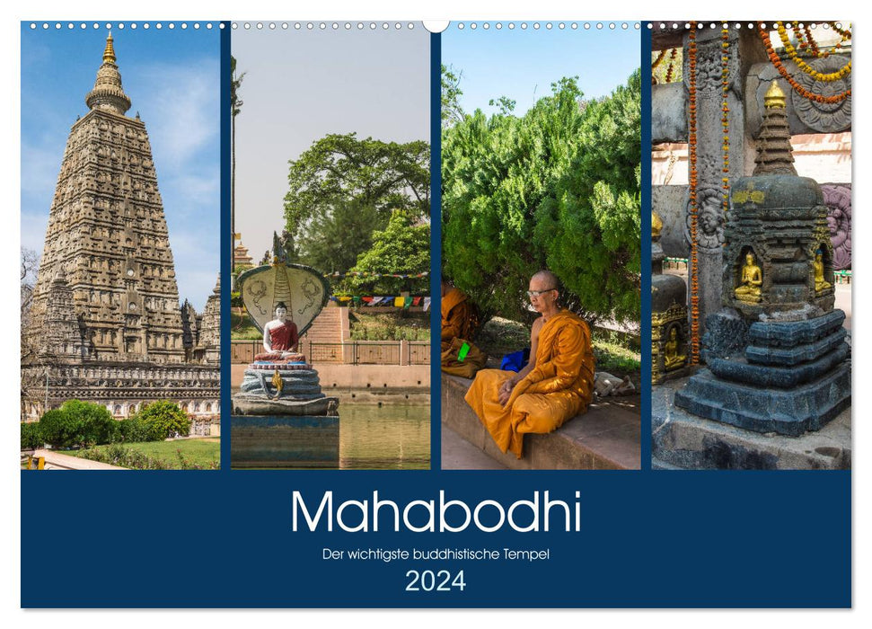 Mahabodhi - Le temple bouddhiste le plus important (Calendrier mural CALVENDO 2024) 