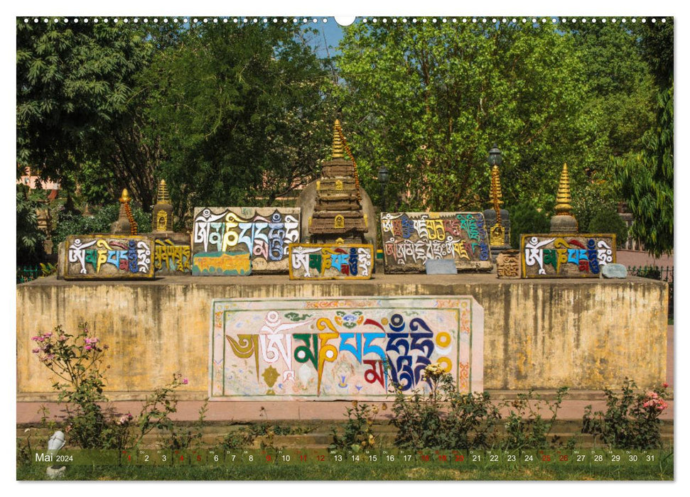 Mahabodhi - Le temple bouddhiste le plus important (Calendrier mural CALVENDO 2024) 