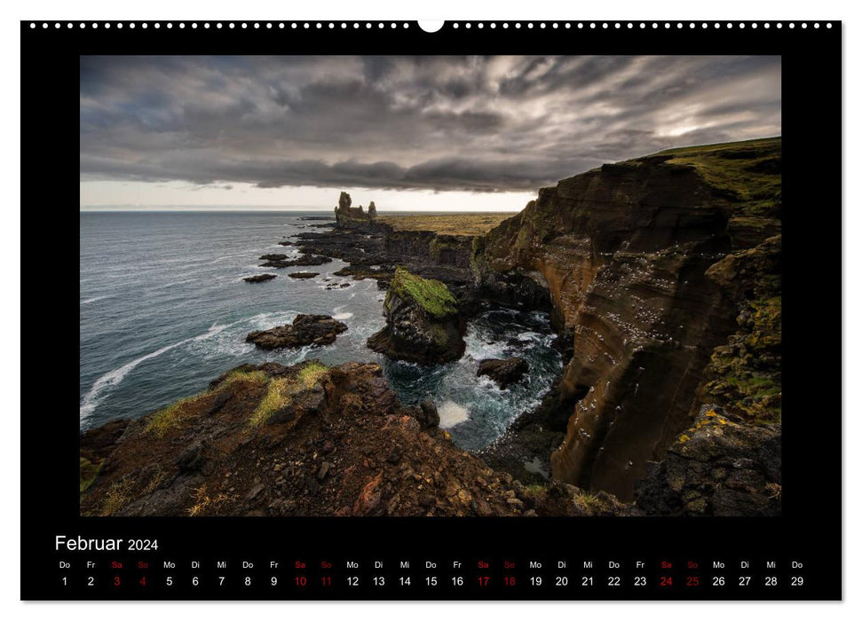 Islande - Un voyage en images (Calvendo Premium Wall Calendar 2024) 