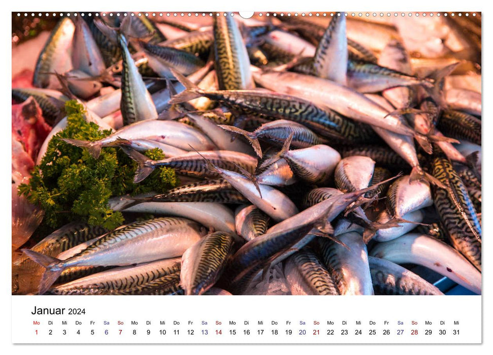 Marché hebdomadaire - Visite d'un marché hebdomadaire français (calendrier mural CALVENDO 2024) 