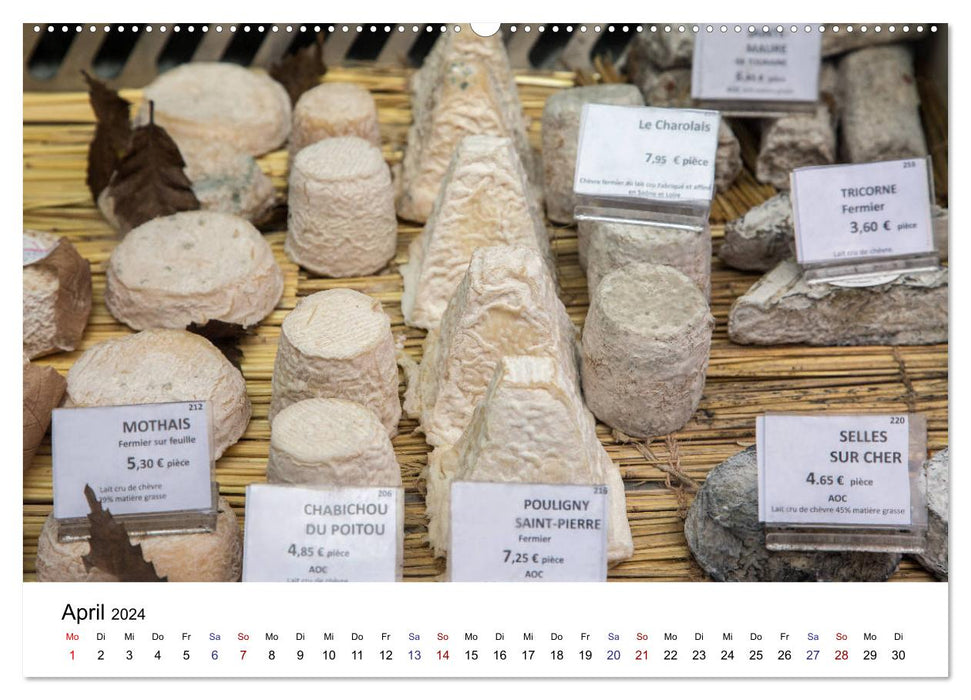 Marché hebdomadaire - Ein Rundgang über einen französischen Wochenmarkt (CALVENDO Wandkalender 2024)