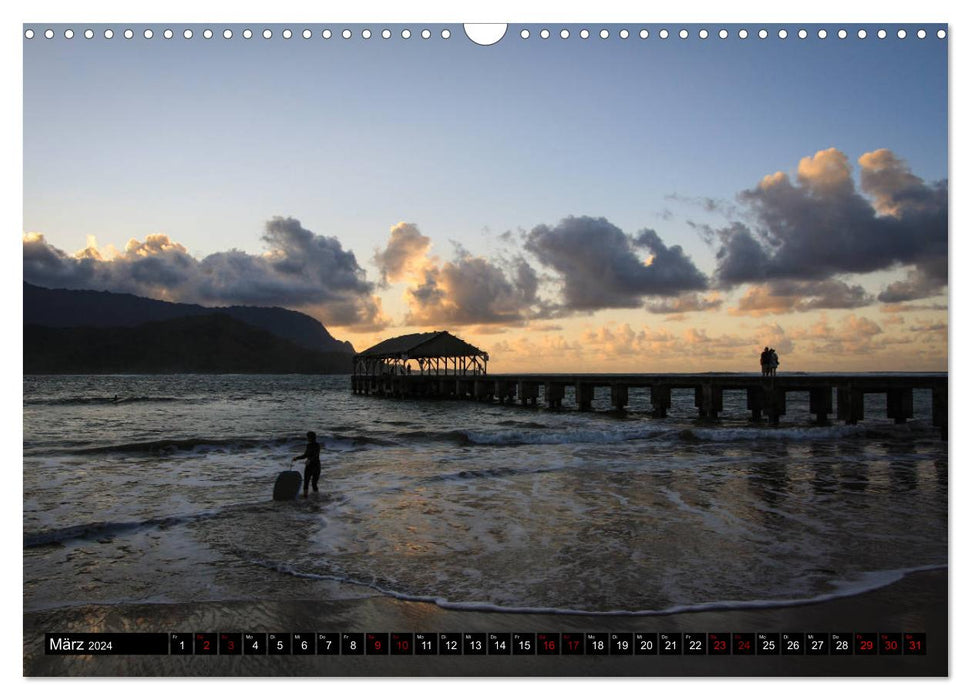 Hawaii Beaches - Die schönsten Strände im Pazifik (CALVENDO Wandkalender 2024)