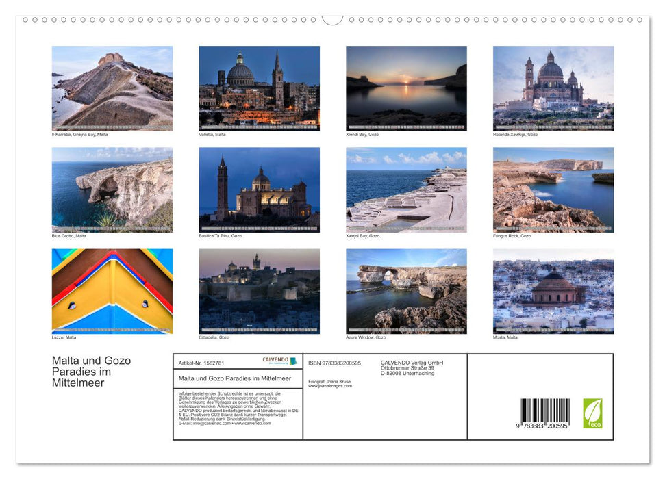 Malta und Gozo Paradies im Mittelmeer (CALVENDO Premium Wandkalender 2024)