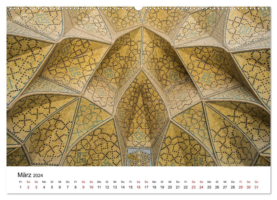 Ornements dans l’architecture persane (Calendrier mural CALVENDO 2024) 