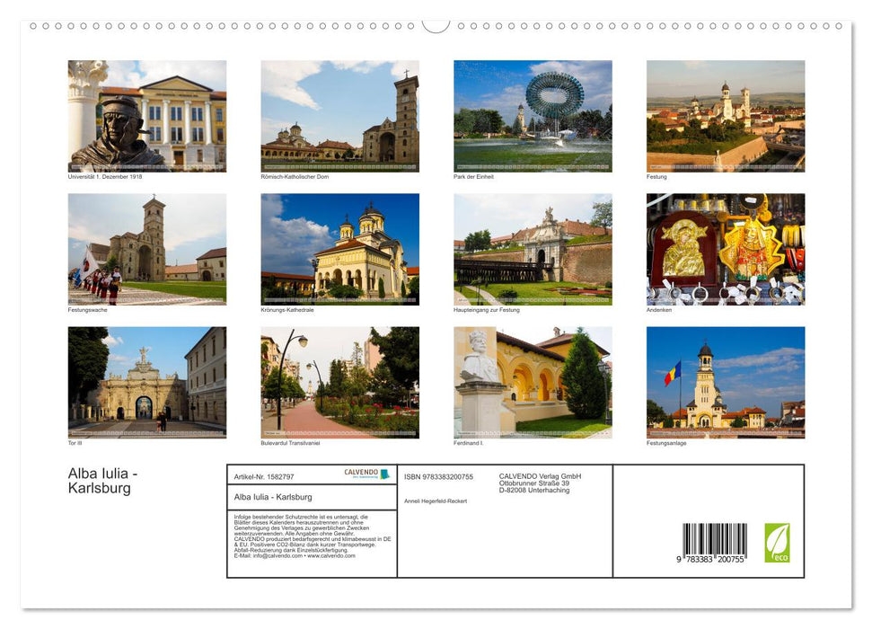 Rumänien, Alba Iulia - Karlsburg (CALVENDO Premium Wandkalender 2024)