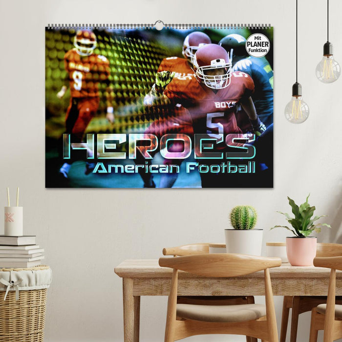 HÉROS - Football Américain (Calendrier mural CALVENDO 2024) 