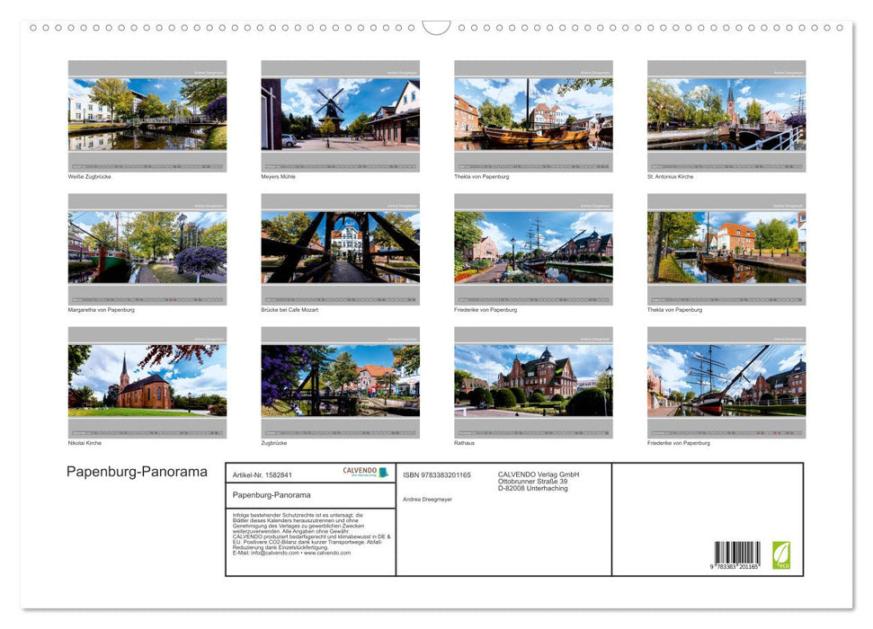 Papenburg Panorama (Calendrier mural CALVENDO 2024) 