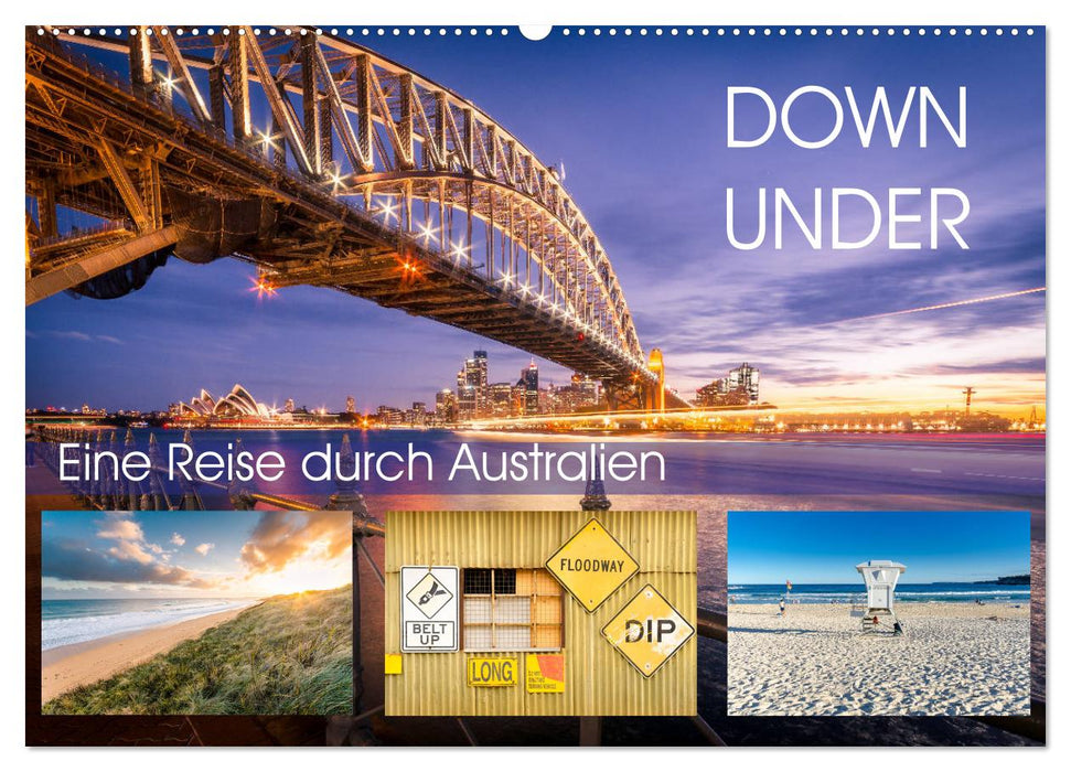 Down Under - Un voyage à travers l'Australie (Calendrier mural CALVENDO 2024) 